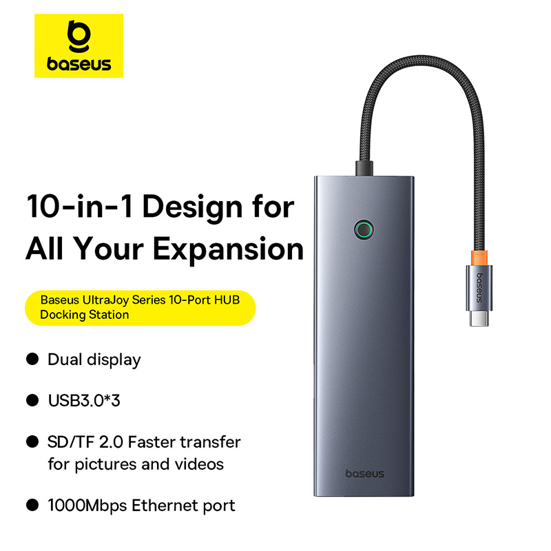 Baseus UltraJoy 10-in-1 Hub | HDMI 4K60Hz & PD Charging