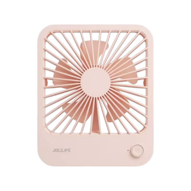 JISULIFE FA26 ultra thin desktop fan with 4500mAh battery, JISULIFE FA26 foldable portable fan, JISULIFE rechargeable fan with power bank function, JISULIFE whisper-quiet slim fan for office