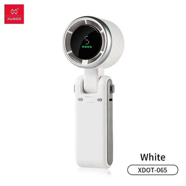 XUNDD XDOT-065 folding high speed handheld fan, XUNDD portable fan with 3600mAh battery, XUNDD foldable turbo fan with lanyard, XUNDD Type-C rechargeable fan