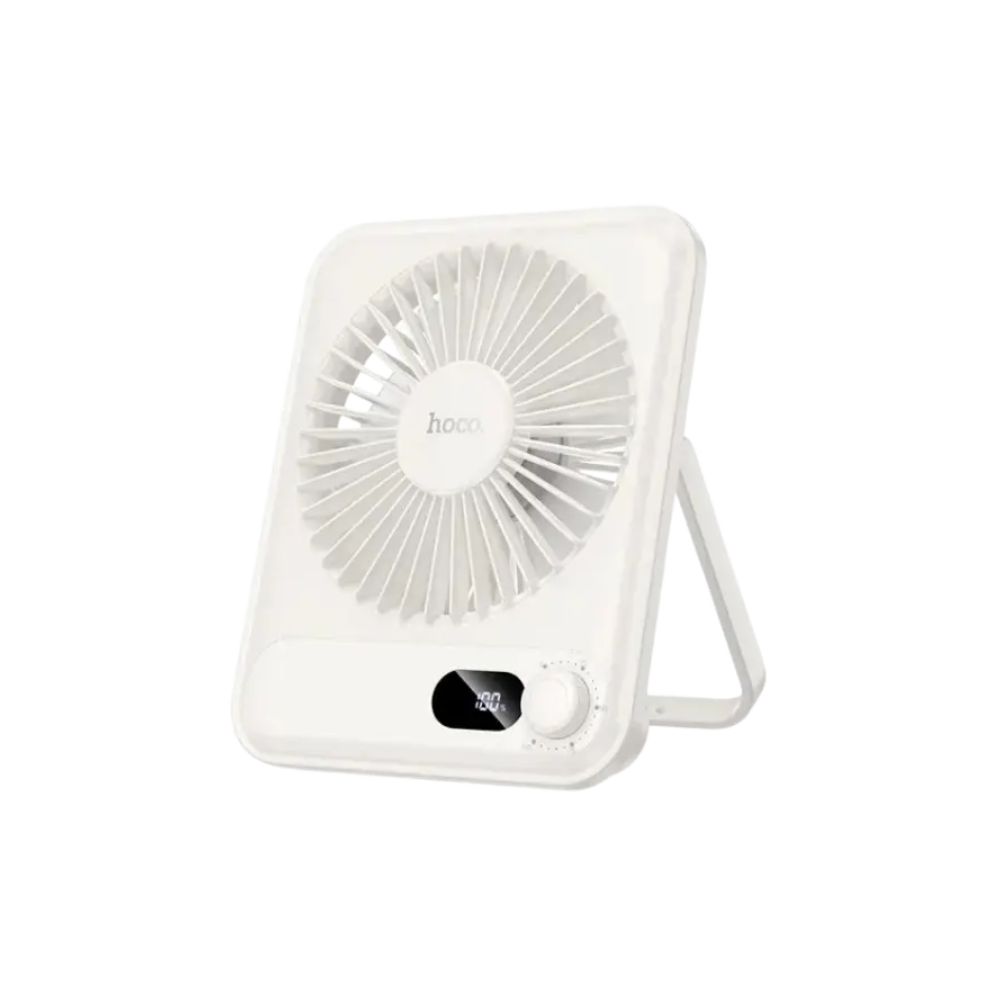 Hoco HX607 slim desktop fan with digital display, Hoco HX607 180° foldable design, Hoco HX607 wall mount and desktop usage, Hoco HX607 ultra-quiet fan