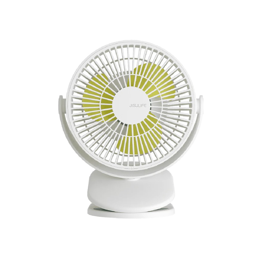 JISULIFE FA18S portable clip fan with 4000mAh battery, JISULIFE FA18S 2-in-1 desktop and clip fan, JISULIFE FA18S 360° rotation fan, JISULIFE FA18S quiet fan for stroller