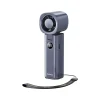 Baseus GoTrip DT1 high-speed foldable handheld fan, Baseus DT1 19,000 RPM fan, Baseus GoTrip DT1 in handheld and desktop mode, Baseus DT1 with LED battery display