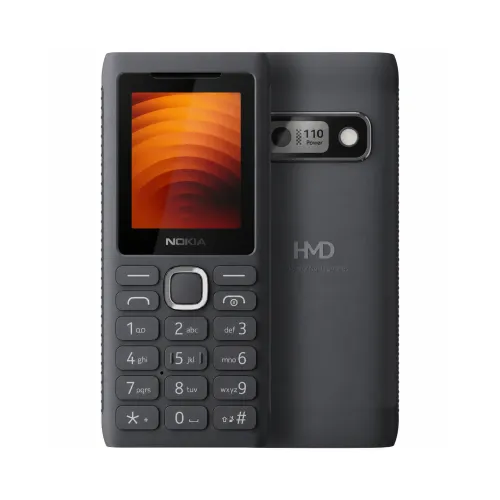Nokia 110 Power feature phone with 1750mAh battery, Nokia 110 Power dual SIM keypad phone, Nokia 110 Power in blue grey and purple, Nokia durable feature phone