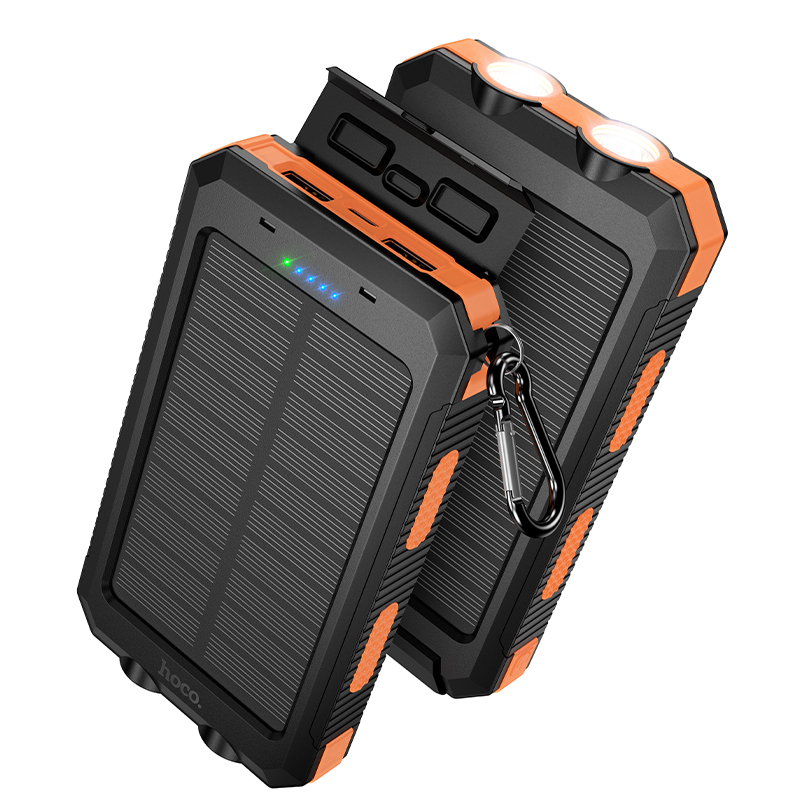 Hoco J164 Platinum Dual Light Solar Power Bank